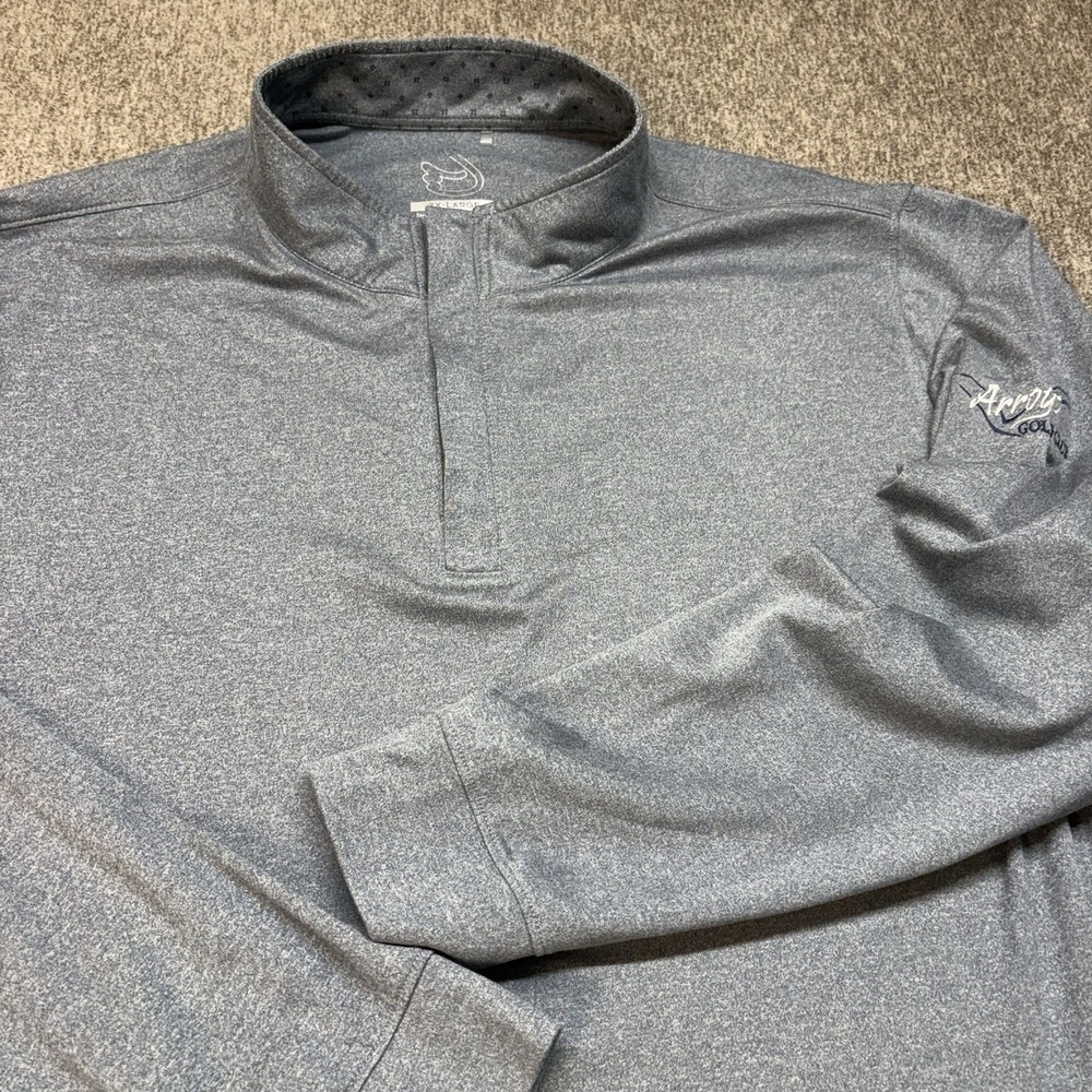 Swannies 1/4 Zip Men's 2XL Gray Pullover Quarter Zip Performance Stretch Golf